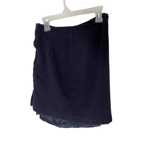Ilysehart Ltd Sz 4 Navy Wool Pencil Skirt Academy Preppy Minimalist Schoolgirl - Picture 1 of 5